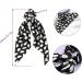 SUSULU Hair Scarf Scrunchies for Women Plain Hair Bobbles Solid Color Fabric Scrunchy Elastic Hair Ties (Black White) - Buy Online on GoSupps.com