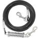 Yard Leash For Dogs with Shock Absorbing 3-15m Yard Leash Tie Out Leashes Tie Out Cables For Dogs Yard Leash (Black 15m) 15m Black