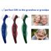 Premium Hard Denture Brush - Multi-Layered Bristles, Portable Double Sided Cleaning Brush - Denture Care (Pack of 3) - Buy Online on GoSupps.com