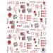 9 Sheets Valentines Day Nail Art Stickers Decals Self-Adhesive Love Rose Flowers Red Black Nail Supplies Nail Art Design Decoration Accessories - Buy Online on GoSupps.com