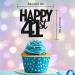 18pcs Black Gold Glitter Dessert Cupcake Cheer to Straight Outta 1983 Vintage 1983 Theme Decor Supplies Happy 41st Birthday Party Decoration - Buy Online on GoSupps.com