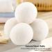 Natudeco 6Pcs Wool Dryer Balls with Storage Bag - Reusable Large Dryer Balls for Laundry - Eco-Friendly Laundry Replacement - Reduce Drying Time and Wrinkles - Buy Online on GoSupps.com