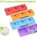 Weekly Pill Organizer - Opret 7-Day Tablet Box with 3 Compartments for Morning & Evening Medications - Colorful Pill Dose Storage Solution - Buy Online on GoSupps.com