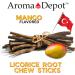 Aroma Depot Mango 1 lb. Flavored Licorice Root Chew Sticks for Humans. 100% Pure Natural | Oral Health & Fresh Bearth | Individual Sticks are 6.5-7 inches Long. Glycyrrhiza Glabra from Turkey. - Buy Online on GoSupps.com