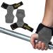 Manueklear weight lifting manual bands with padded wrist loop leather weight lifting wrist crites for crusades powerlifting professional lifting straps for women (gray)