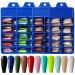 LoveOurHome 400pc Coffin Press on Nails Long  Colored Long Coffin Fake Nails Full Cover Acrylic Tips Artificial False Fingernails Decor 20 Colors Press on Coffin Nails for Women Girls Assorted Coffin