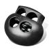 DYZD Plastic Cord Lock End Toggle Double Hole Spring Stopper Fastener Slider Toggles End (Black 10 PCS)