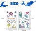 RENUIS Glitter Temporary Tattoos for Kids - 20 Sheets Mermaid Butterfly Fairy Flowers Fake Tattoo Stickers for Girls - Waterproof Party Favors & Gifts - Buy Online on GoSupps.com