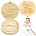 Garomia tooth box wood milk teeth box cartoon dinosaur tooth box for milk teeth young girls milk tooth cubes tooth box souvenir box milk tooth storage box teeth children