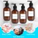 4-Pack 300ml Refillable Shampoo & Lotion Bottles with Waterproof Labels | Empty Soap Pump Dispenser - Buy Online on GoSupps.com