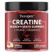 Tecepec Creatine Monohydrate Gummies for Men & Women 120 Count 5000mg Per Serving with L-Taurine & Vitamin B12 Creatine Supplement for Building Muscle Strength and Recovery Vegan Apple Flavor