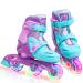 LOCAVUN Adjustable Light up Inline Skates for Kids, Better Protection Hard Shell Fitness Skates for Girls and Boys Small - (US 9C-12C) Purple