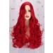 ColorfulPanda Long Red Wavy Synthetic Wig - 26 inches Heat Resistant for Women - Natural Looking Loose Wave Curly Style - Ideal for Everyday Cosplay & Parties - Buy Online on GoSupps.com