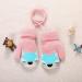 Cute Fox Knitting Winter Gloves for Toddler Kids | Thermal Plush Lining | 1-3 Yrs | Pink - Buy Online on GoSupps.com