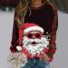 Womens Christmas Snowman Penguin Print Sweatshirt - Cute O-Neck Raglan Top Pullover for Winter Xmas - White, Size L - Buy Online on GoSupps.com