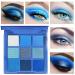 MAEPEOR Blue Silver Eyeshadow Palette - 9 Colors Cool Toned Matte Glitter, Longlasting & Waterproof Eye Shadow for Girls and Women - Buy Online on GoSupps.com