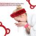 AMCAMI 6 Pcs Spa Headband and Wristband Set | Cute Bear Ears Design | Makeup and Skincare Headbands for Women | Pink Red - Buy Online on GoSupps.com