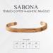 Sabona Large Pebbled Copper Magnetic Bracelet - 6.5 inches, Brown Wristband - Buy Online on GoSupps.com