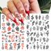 Nails Art Decoration Nail Decals Self Adhesive Chinese Dragon Snake Gothic Style Nail Stickers 3D Black(148) - Buy Online on GoSupps.com