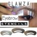Glamza Waterproof Retractable Long Lasting Professional Eyebrow Shaping Pencil Eye Brow Template Liner Shape Kit + 3 Stencils Brown - Buy Online on GoSupps.com