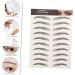OHPHCALL 9 Sheets Waterproof Eyebrow Stickers Quick Makeup Tools False Eyebrows Cosmetics 3d Template Hair 21x14.7cm Brown - Buy Online on GoSupps.com