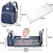 Multifunctional Dark Blue Baby Wrap Backpack - Large Capacity Diaper Bag with Changing Pad & Water-Repellent Design for Parents - Buy Online on GoSupps.com