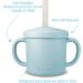 RAZBABY Oso-Cup Silicone Sippy Cup with Straw 6.5 Oz | BPA-Free Toddler Trainer Cup | Easy-to-Clean, Travel-Friendly | Dishwasher & Microwave Safe | Blue - Buy Online on GoSupps.com