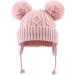 XIAOHAWANG Warm Kids Beanie with Pompom | Winter Knitted Baby Hat for Boys and Girls 6-24 Months | Skin Pink - Buy Online on GoSupps.com