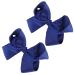Sibba Ribbon Hair Bows Clips Barrettes 2 Pieces 6 Inch Vintage Big Ponytail Holder Cheerleading Hairpin Easter Decorative Hair Styling Accessory Women (2 PCS Dark Blue)
