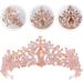 FRCOLOR Pink Tiara Crown Crystal Silver Headband Diamond Bridal Headdress Wedding Prom Crown Hair Accessories for Women Girl Birthday Wedding Christmas Party Favor Ornaments - Buy Online on GoSupps.com
