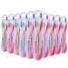 Zumaha loose toothbrush with a small brush head design hand toothbrush with medium-hard bristles 10 pieces of travel toothbrushes for men and women clean