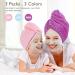 Beoffer Microfiber Hair Towel Wrap - Super Suction Quick Drying Turban - 3-Pack in Pink Blue Violet | Perfect Hair Drying Solution - Buy Online on GoSupps.com
