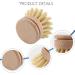 Yantan Washing Up Brush Dish Brush 6 Pcs Replacement Brush Heads Wooden Cleaning Dish Brush Refillable Kitchen Beech - Buy Online on GoSupps.com