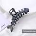 Gunmetal Fishbone Metal Hair Claw Clip - Elegant, Strong Hold for Thick/Thin Hair - Stylish Accessory for Women - Large Size - Buy Online on GoSupps.com