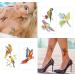Watercolor Parrot Temporary Tattoos - Colorful Flower Macaw Fake Tattoos for Women and Girls - Buy Online on GoSupps.com