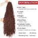 Xtrend 5Packs 36 Inch Nu Faux Locs Crochet Hair Dark Brown Natural Goddess Faux Locs Soft Locs Wavy Dreadlock Crochet Hair Extensions 14strands/pack for Black Women 30# 36 Inch (Pack of 5) 30# - Buy Online on GoSupps.com
