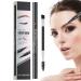 Eyebrow Pens for Women Waterproof with Double Head Cosmetic Pen with 2 Fork Tips for Eyebrows Makeup Pen for Girls for Permanent Styling Lifting Shapes Defining Brown 1 Piece 1er Pack