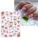 JMEOWIO 3D Spring Flower Nail Art Stickers - 5 Sheets - Buy Online on GoSupps.com