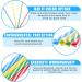 Reusable Twist Straws Pack of 50 Colorful Swirl Drinking Straws for Kids and Adults Friendly - Buy Online on GoSupps.com