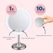 Conair Rechargeable LED Lighted Makeup Mirror 1X/10X Magnification Cordless Vanity Mirror - Satin Nickel - Buy Online on GoSupps.com