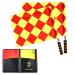 Shinestone Soccer Referee Flag Sports Match Football Linesman Flags with Case Referee Equipment-2 Designs(02) 02 design