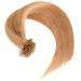Dark blonde bonding extensions made of 100% remy real hair 150 0.5g 50cm smooth strands - long hair with keratin bondings U -tip as hair extension and hair sealing in the color #18 dark blonde
