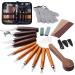 Wood Carving Tools Set with 6pcs SK2 Carbon Steel Knives - Beginner's Kit for Spoon, Bowl, Cup Woodwork | Detail and Hook Carving Knife with Round Handle Design (10pcs) - Buy Online on GoSupps.com