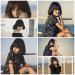 Onpep Darkest Brown Bob Wig with Bangs - Short Shoulder Length Straight Synthetic Wig for Women - Heat Resistant Natural Color - Buy Online on GoSupps.com