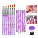 Ebanku 13 partly acrylic brush for nails gel nails brush set for UV gel & acrylic gel nails brush pens dotting tool kit for nail art design painting