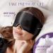 Silk Sleep Mask - 100% Mulberry Silk Adjustable Large Size for Total Blackout Soft & Breathable | Anti-Wrinkle Eye Mask (Black - Buy Online on GoSupps.com