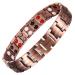 MagEnergy Copper Bracelets Link Adjustable Pure Copper with with 4 Element Magnets Doule Row 3000Gauss Magnets for Men (Copper 2)