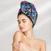 Hair Towel Wrap with Button - Quick Drying Tie Dye Turban | Colorful Hair Towel for Fast Drying - Buy Online on GoSupps.com