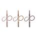 Eternal Automatic Water Resistant Eyebrow Liner Set with Shaping Comb Long Lasting Professional and High Precision Brow Definer with No Sharpening Retractable Twist Up Mechanism (3 Pack) Eye Brow Liner Set