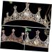 Beatifufu Crown Bridal Hair Accessories Wedding Hair Accessories Rhinestone Hair Accessories 15X15CM Golden - Buy Online on GoSupps.com